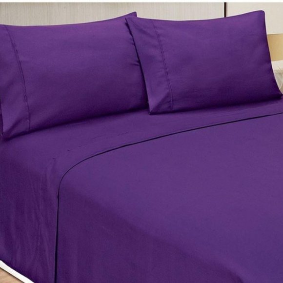 Bamboo Sheets 6 piece set King/Cal Purple - Picture 1 of 5
